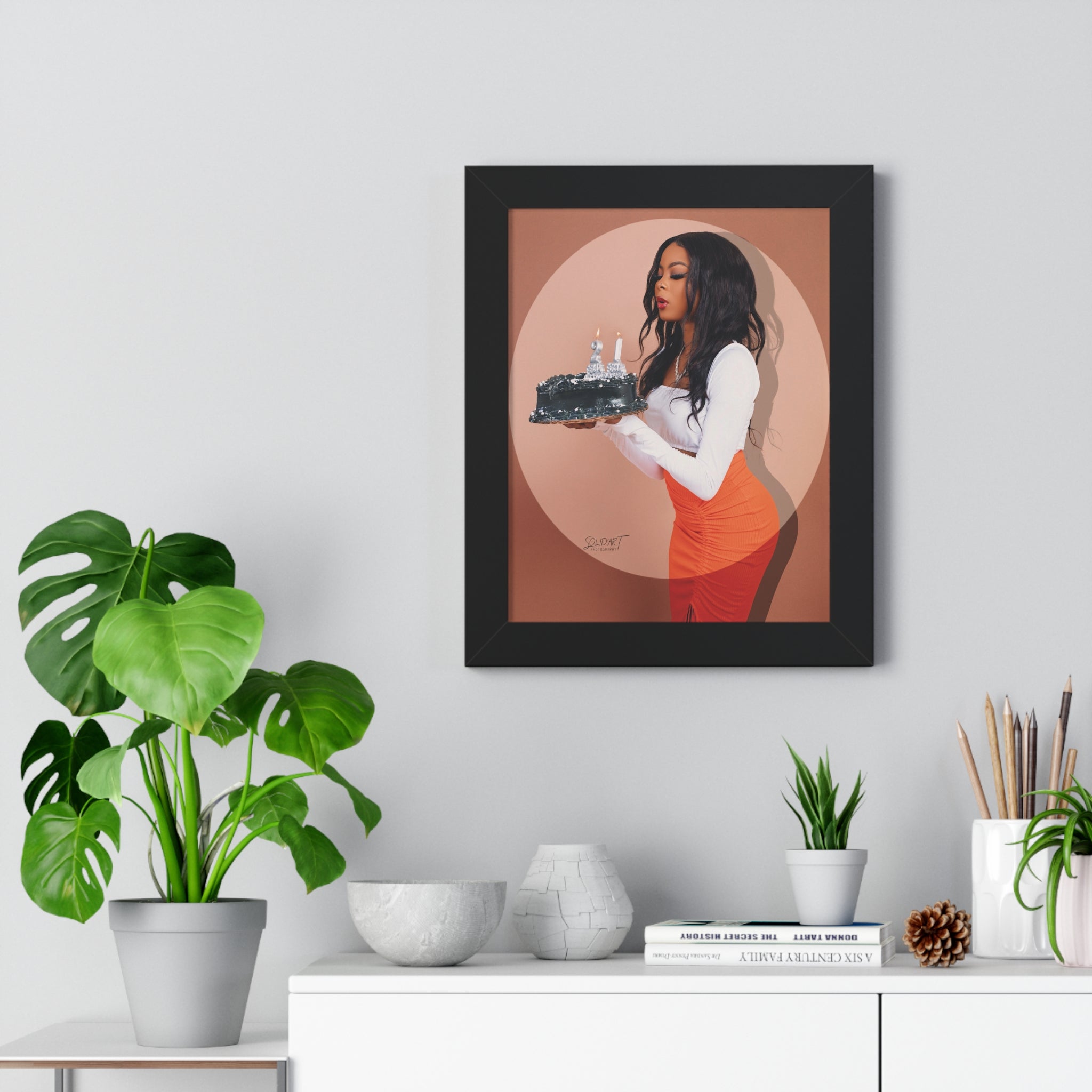 Chic Framed Vertical Poster, Home Decor, Wall Art, Modern Elegance, Birthday Gift, Stylish Artwork