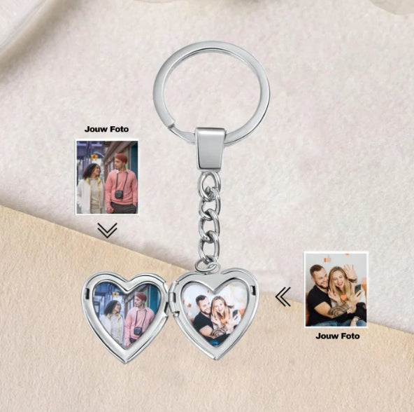 Personalized Engraved Love Heart Lock Keychain