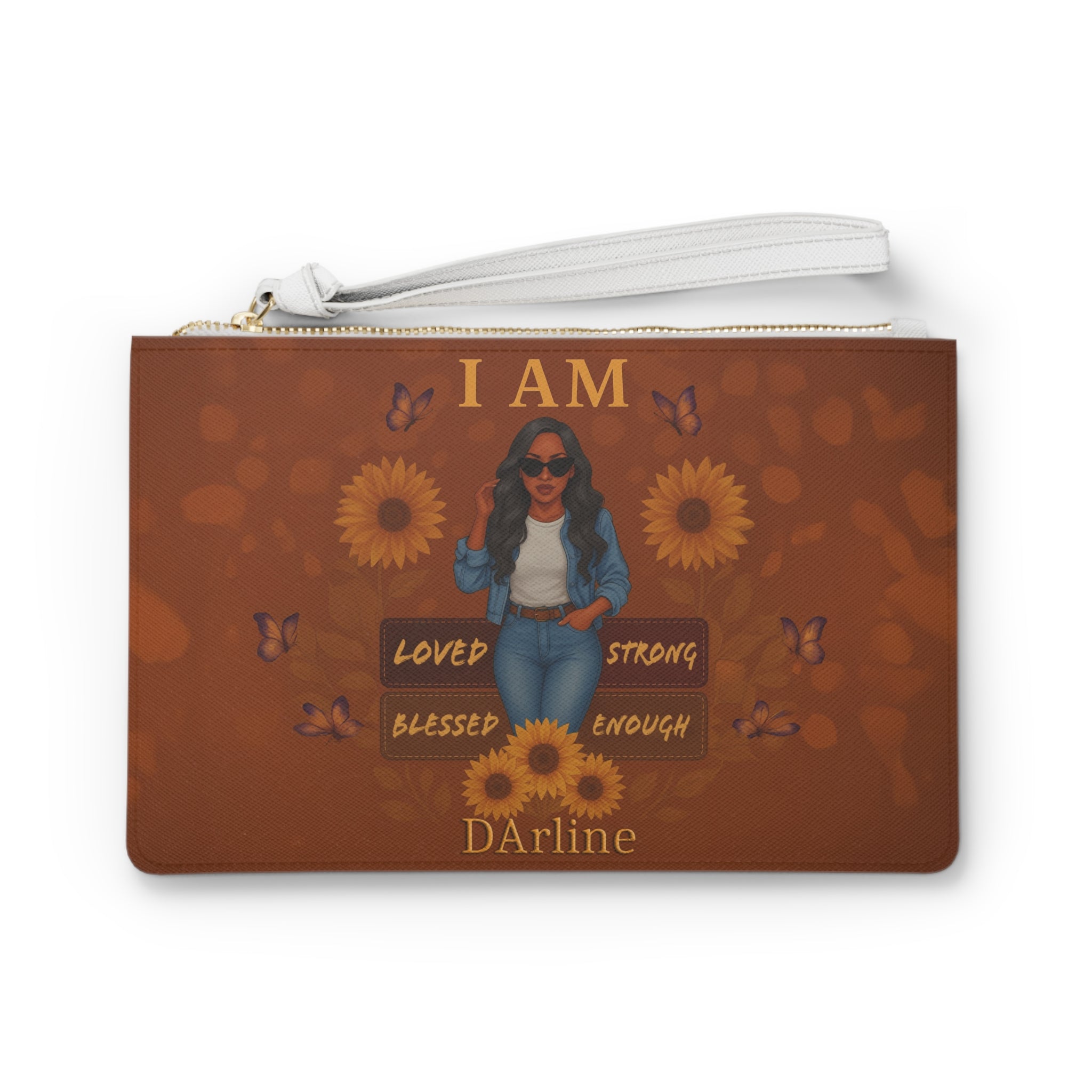 Empowered Woman Clutch Bag, Inspirational Gift, Fashion Accessory, Motivational Pouch, Birthday Gift, Confidence Bag