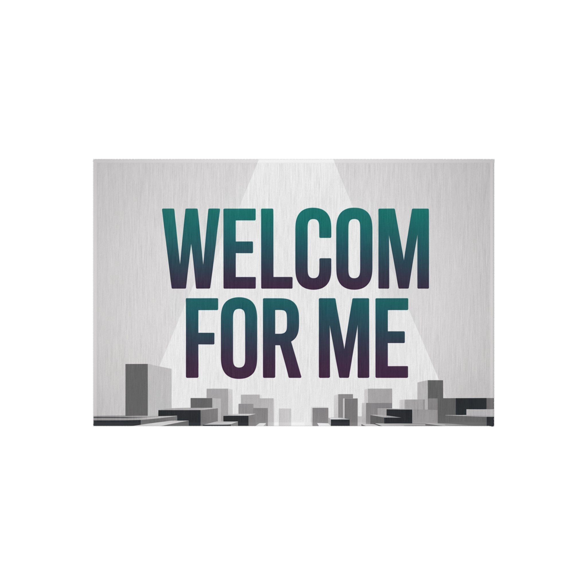 Stylish Outdoor Rug - Welcome For Me, Patio Mat, Garden Decor, Front Porch Welcome Mat, Modern Outdoor Living