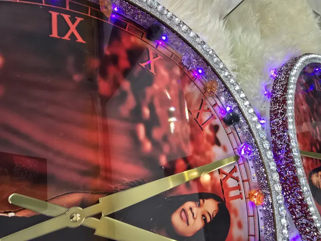 Custom Photo Wall Clock with LED Lights – A Timeless Memory” (Size 11x16)