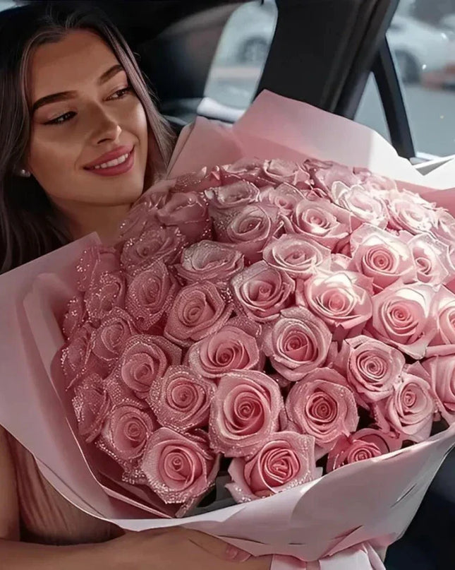 Elegant Glitter Rose Bouquet (no  text no photo please