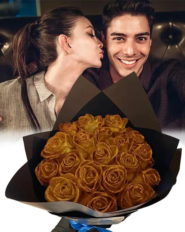 Elegant Glitter Rose Bouquet (no  text no photo please