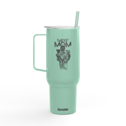 Super Mom Insulated Tumbler - 40oz Stainless Steel Cup for Coffee, Travel, Gifts, Personalization, Engraved Designs