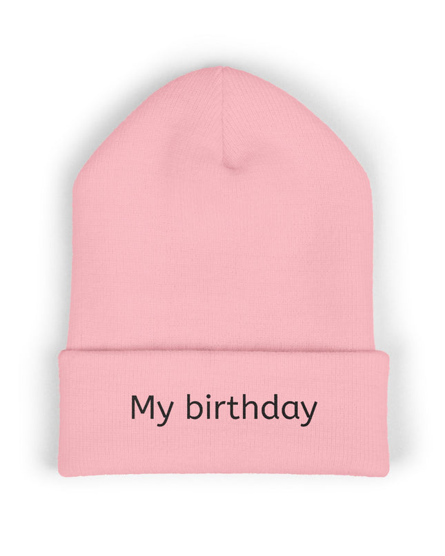 Birthday Embroidered Beanie, Classic Cuffed Hat, Personalized Winter Hat, Gift for Him/Her, Cozy Accessory for Celebrations