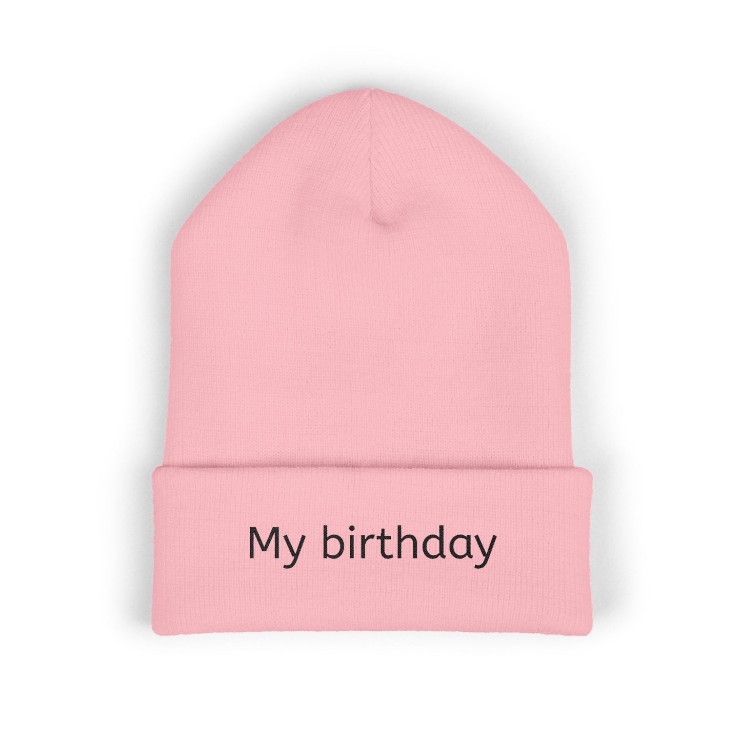 Birthday Embroidered Beanie, Classic Cuffed Hat, Personalized Winter Hat, Gift for Him/Her, Cozy Accessory for Celebrations