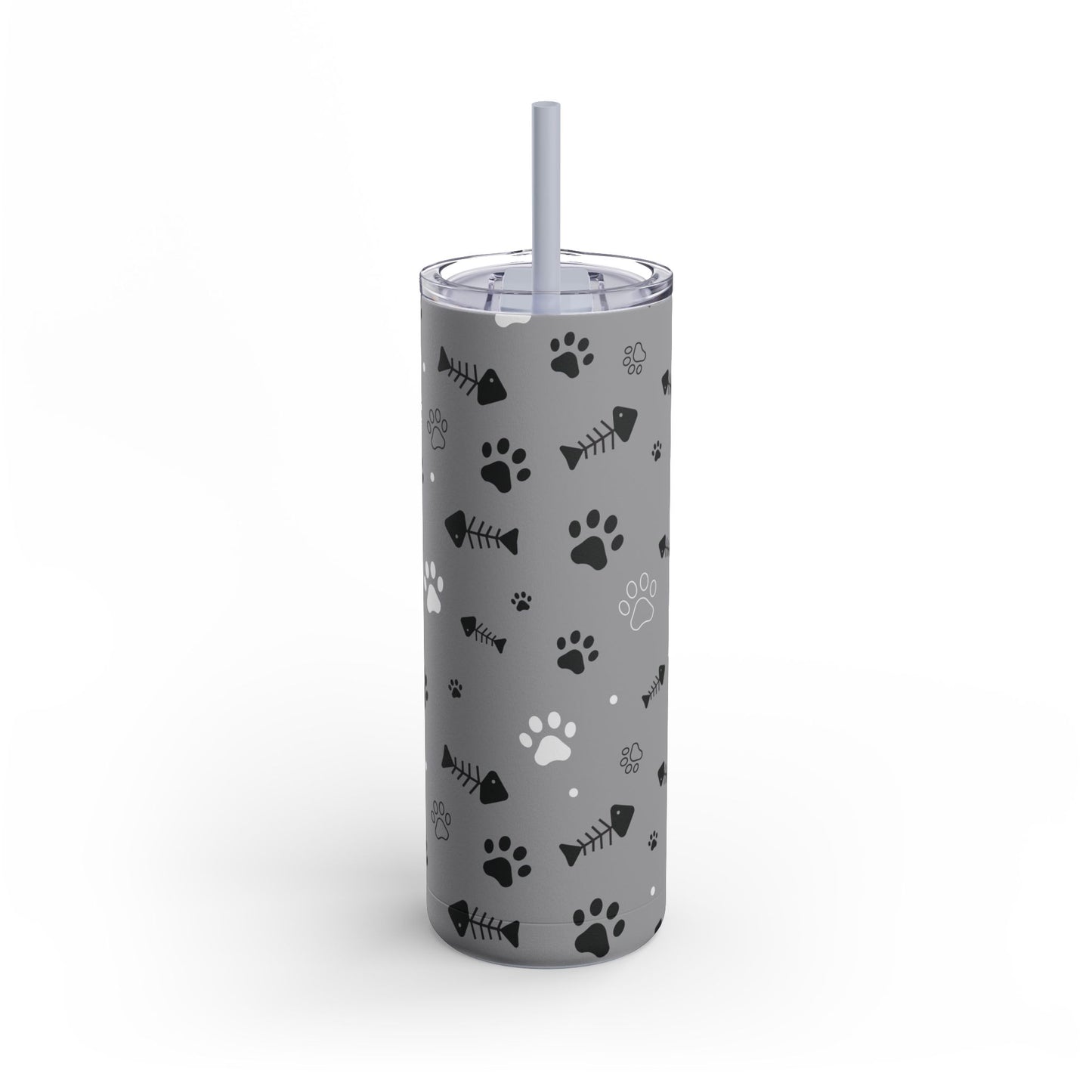 Pet Lover's Matte Tumbler - 20oz, Cute Paw Print Travel Cup,