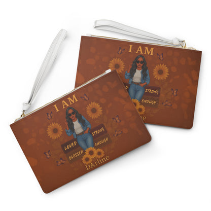Empowered Woman Clutch Bag, Inspirational Gift, Fashion Accessory, Motivational Pouch, Birthday Gift, Confidence Bag