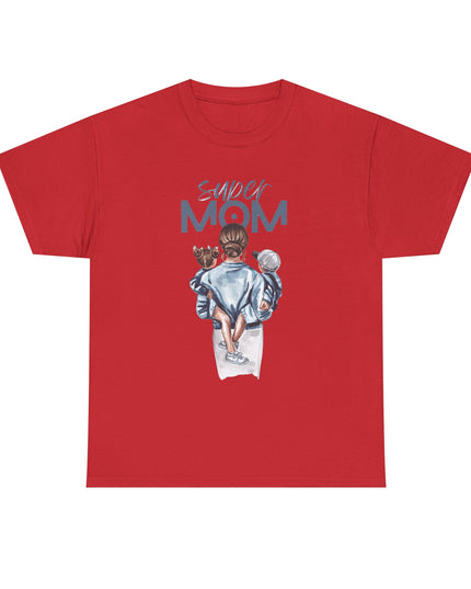 Super Mom Unisex Heavy Cotton Tee, Gift for Mothers Day
