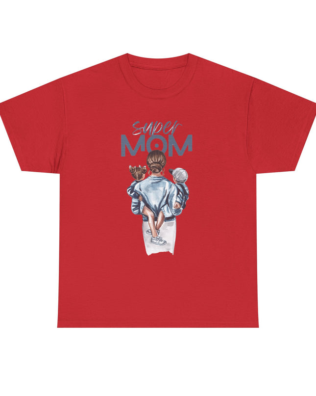 Super Mom Unisex Heavy Cotton Tee, Gift for Mothers Day