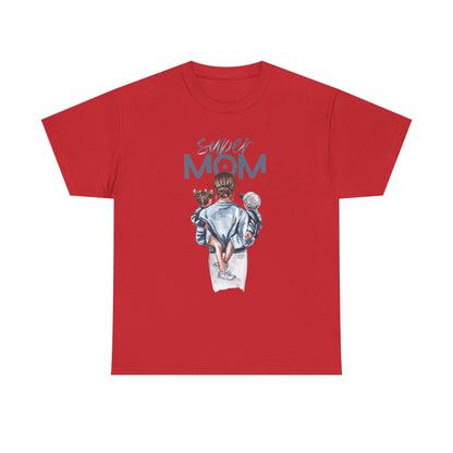 Super Mom Unisex Heavy Cotton Tee, Gift for Mothers Day