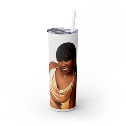 Chic Skinny Tumbler with Straw, 20oz | Stylish Drinkware for Every Occasion, Perfect Gift for Friends, Summer Vibes, Home & Office Decor