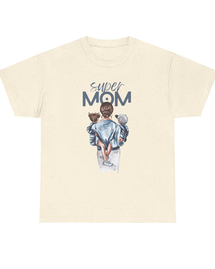 Super Mom Unisex Heavy Cotton Tee, Gift for Mothers Day
