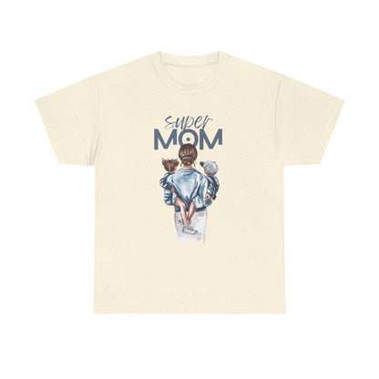 Super Mom Unisex Heavy Cotton Tee, Gift for Mothers Day