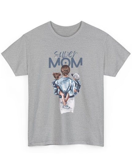 Super Mom Unisex Heavy Cotton Tee, Gift for Mothers Day