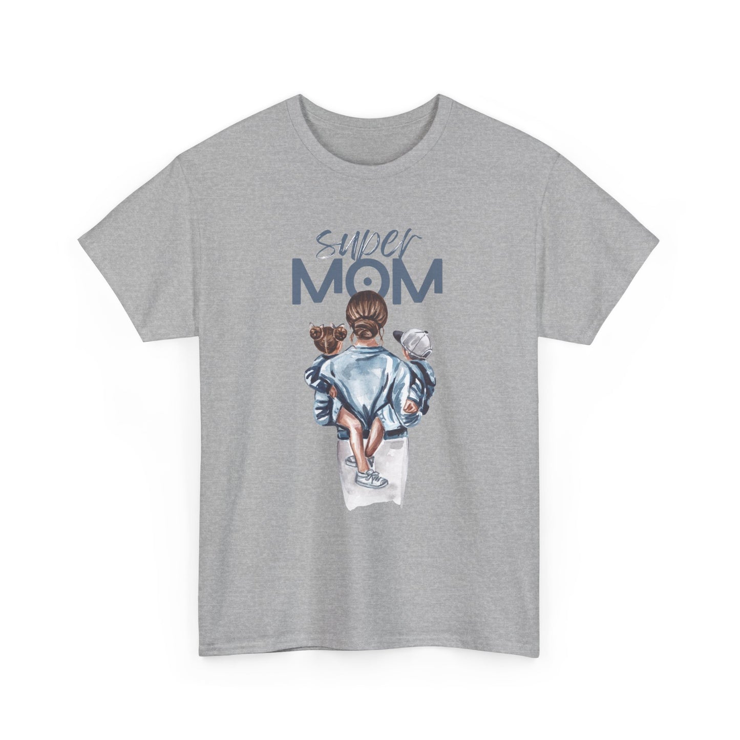 Super Mom Unisex Heavy Cotton Tee, Gift for Mothers Day