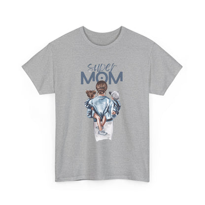 Super Mom Unisex Heavy Cotton Tee, Gift for Mothers Day