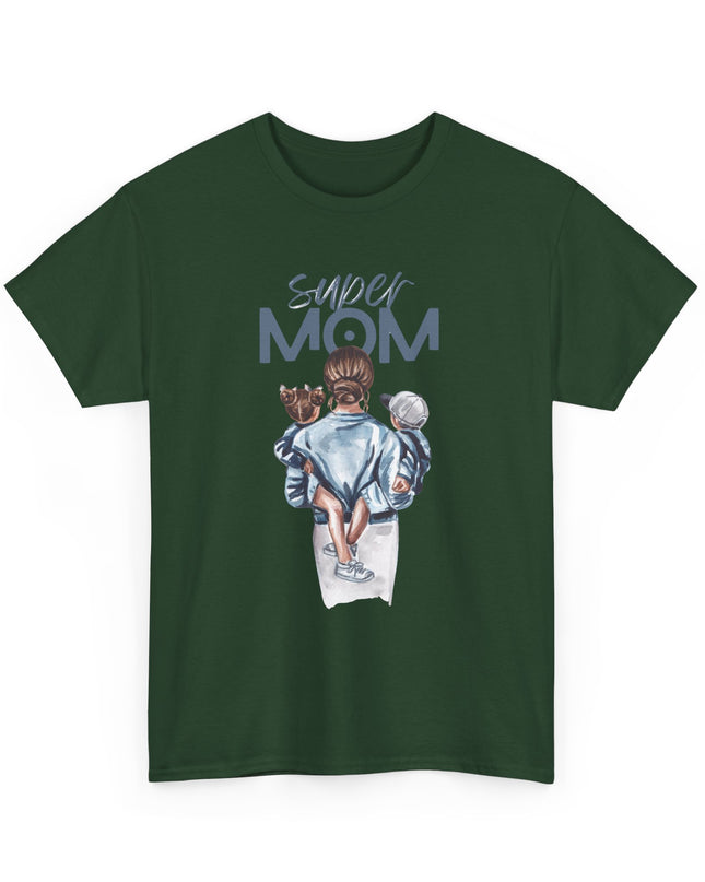 Super Mom Unisex Heavy Cotton Tee, Gift for Mothers Day
