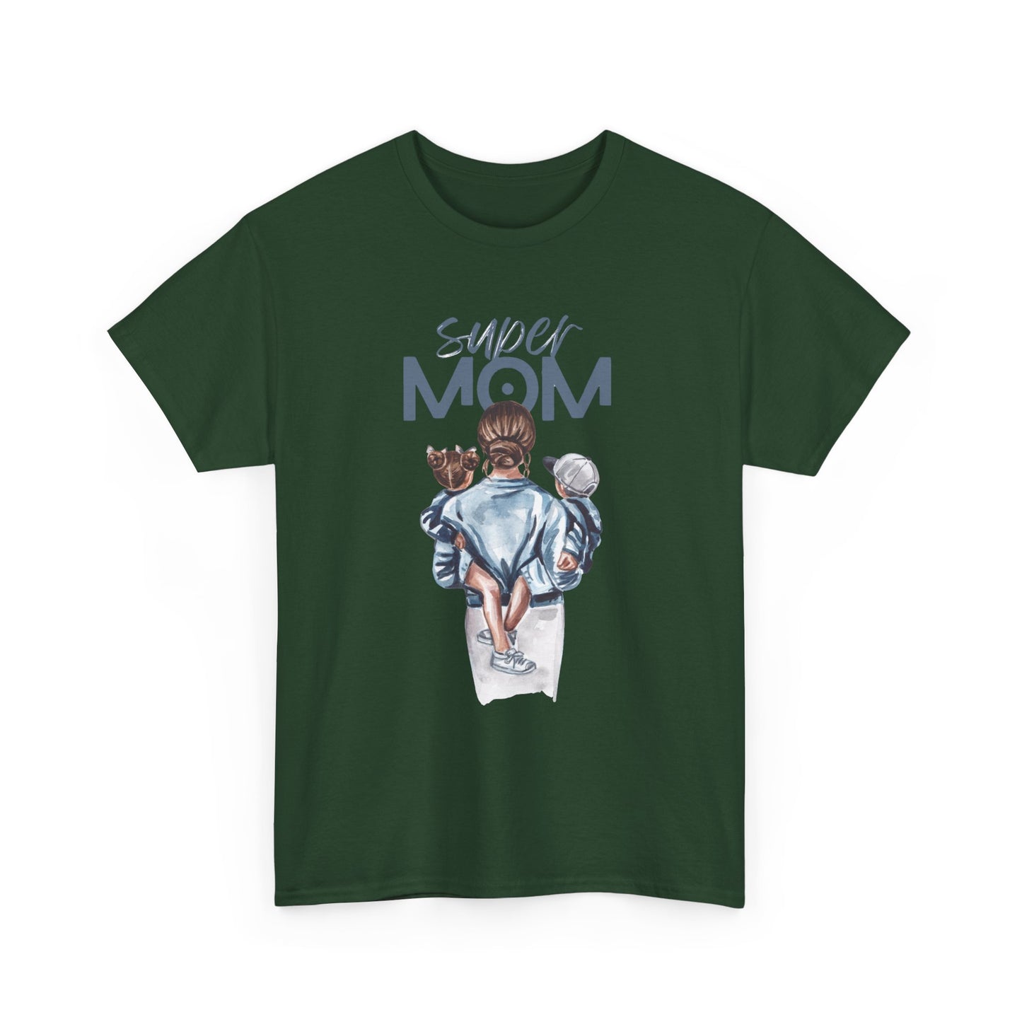 Super Mom Unisex Heavy Cotton Tee, Gift for Mothers Day