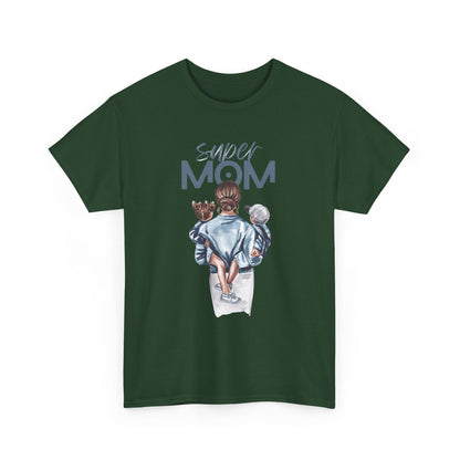 Super Mom Unisex Heavy Cotton Tee, Gift for Mothers Day