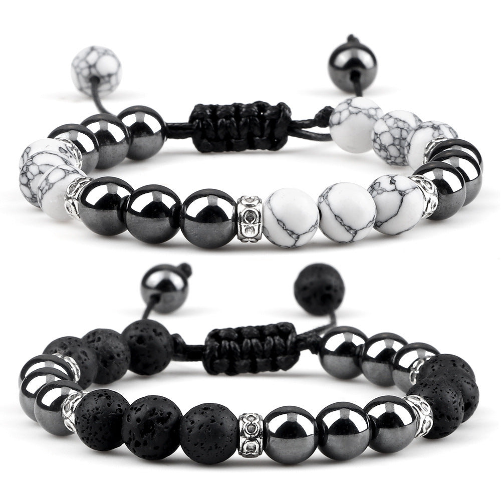 Haematite Yoga Bracelet Couple Woven Hand Strap