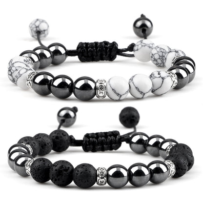 Haematite Yoga Bracelet Couple Woven Hand Strap