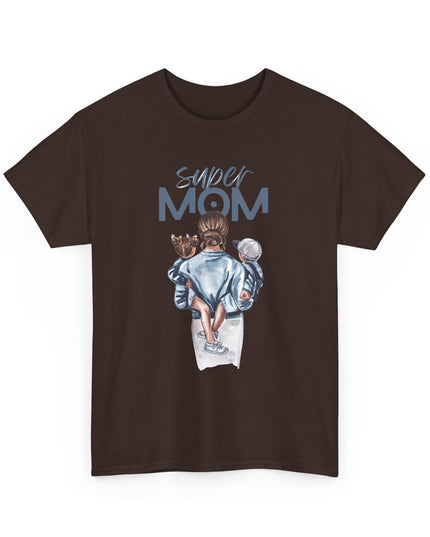 Super Mom Unisex Heavy Cotton Tee, Gift for Mothers Day