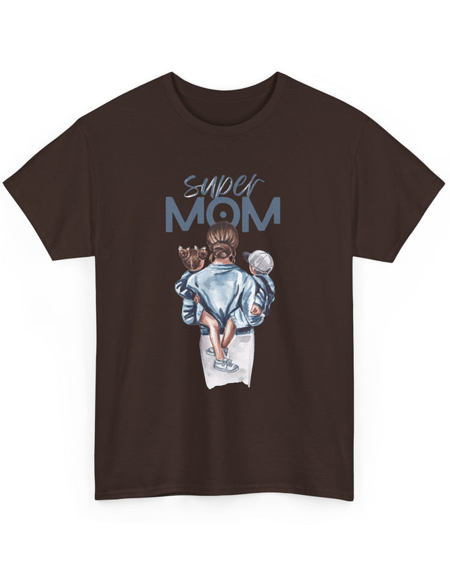 Super Mom Unisex Heavy Cotton Tee, Gift for Mothers Day