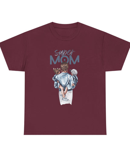 Super Mom Unisex Heavy Cotton Tee, Gift for Mothers Day