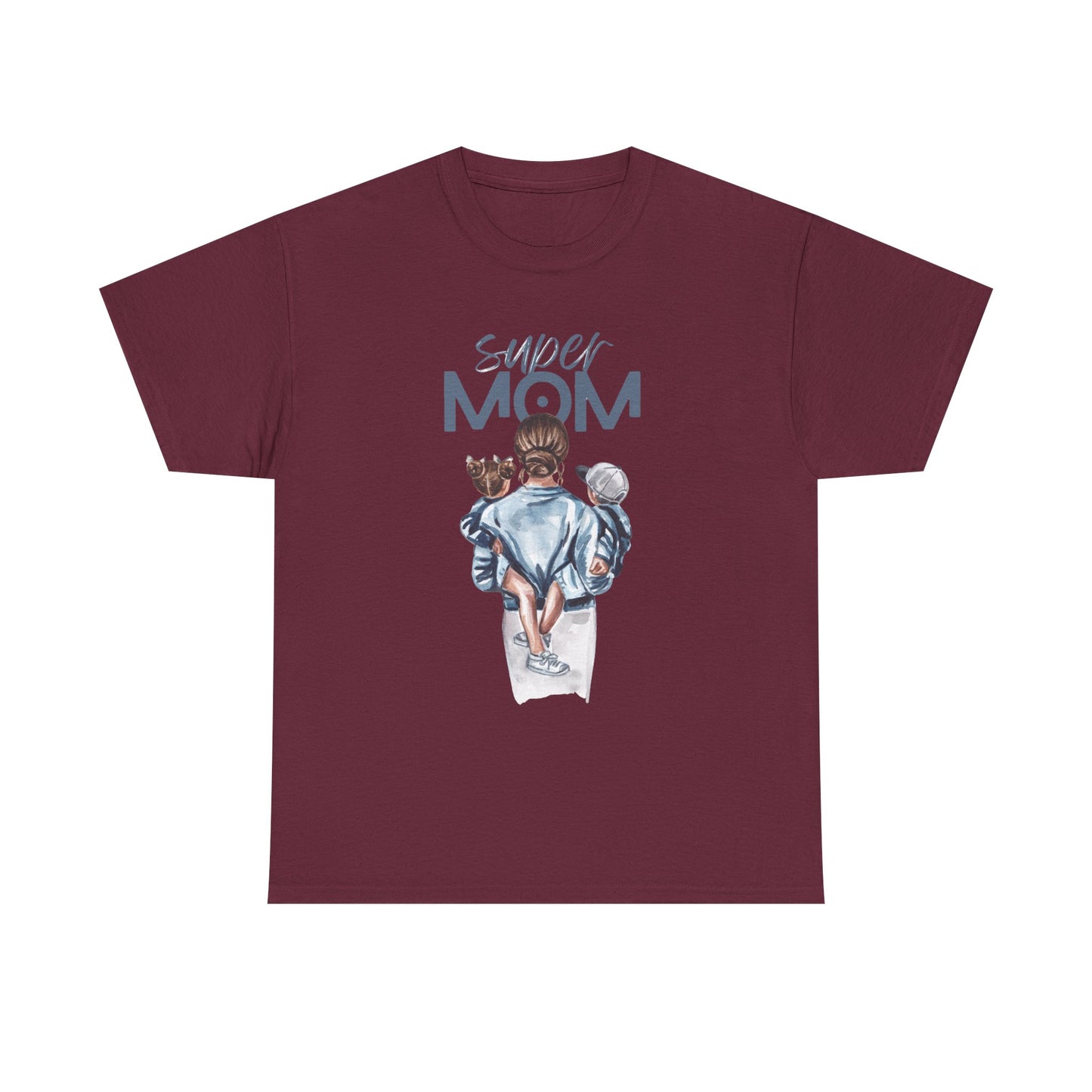 Super Mom Unisex Heavy Cotton Tee, Gift for Mothers Day