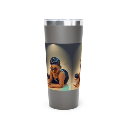 Chic Copper Tumbler with Stylish Artwork, Insulated Travel Cup, Reusable Coffee Mug, Unique Gift for Mom, Black Girl Magic, Perfect [...]
