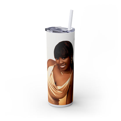 Chic Skinny Tumbler with Straw, 20oz | Stylish Drinkware for Every Occasion, Perfect Gift for Friends, Summer Vibes, Home & Office Decor