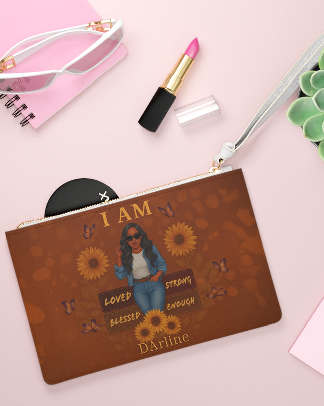 Empowered Woman Clutch Bag, Inspirational Gift, Fashion Accessory, Motivational Pouch, Birthday Gift, Confidence Bag