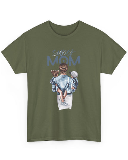 Super Mom Unisex Heavy Cotton Tee, Gift for Mothers Day