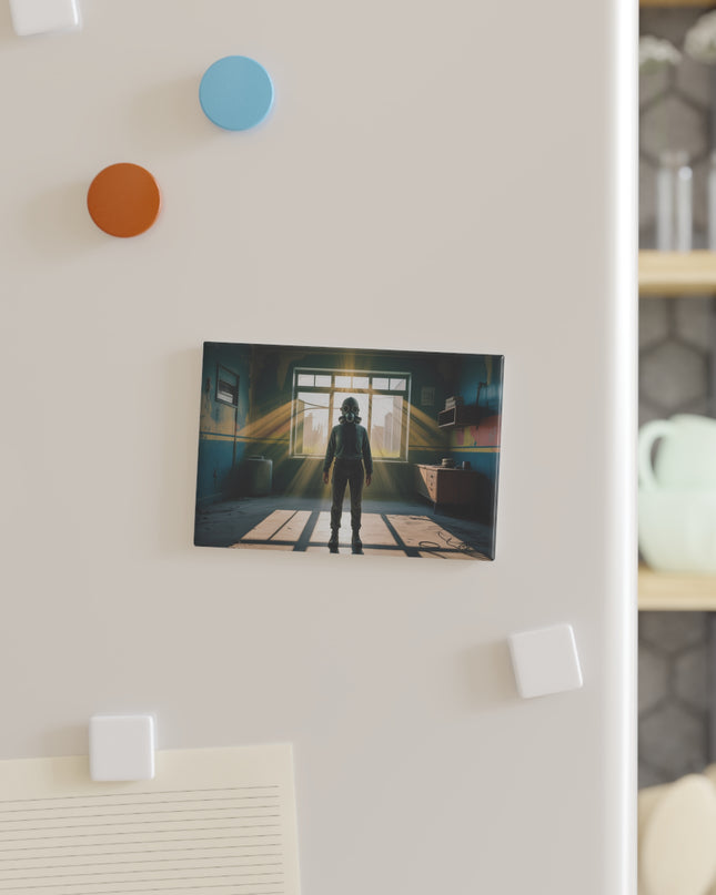 Apocalyptic Gas Mask Button Magnet, Unique Gift for Collectors, Home Decor, Cool Wall Art, Sci-Fi Themed Fridge Decor