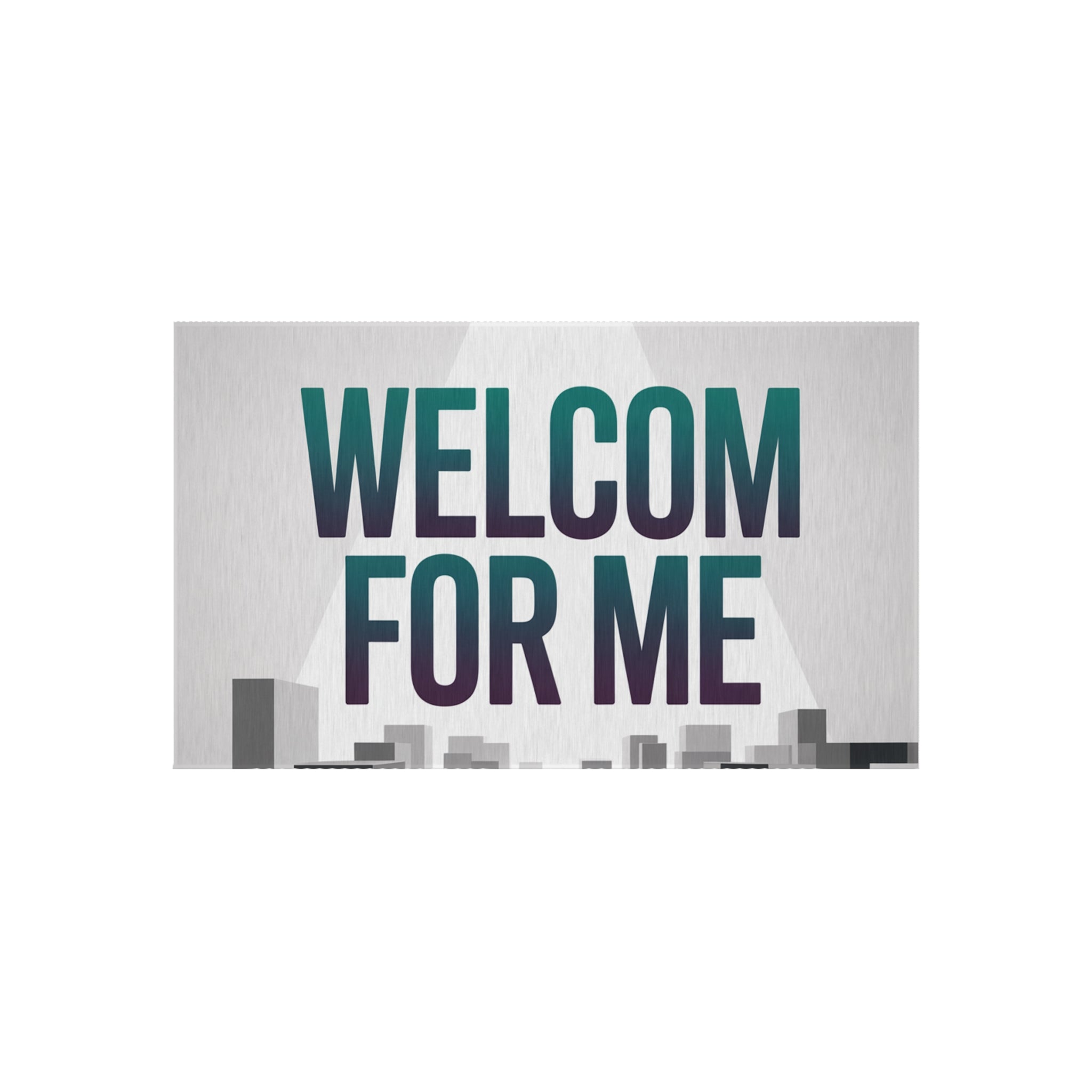 Stylish Outdoor Rug - Welcome For Me, Patio Mat, Garden Decor, Front Porch Welcome Mat, Modern Outdoor Living