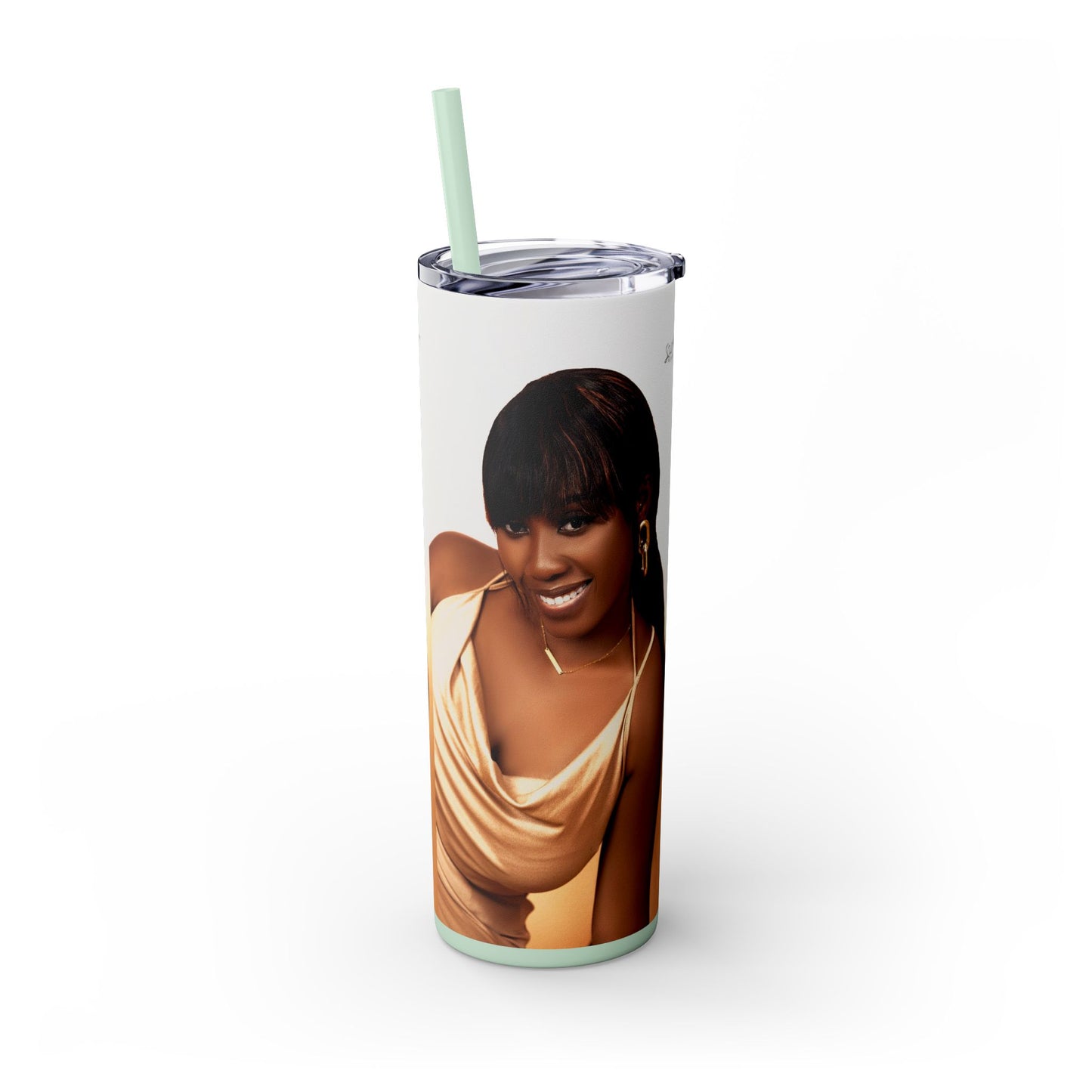Chic Skinny Tumbler with Straw, 20oz | Stylish Drinkware for Every Occasion, Perfect Gift for Friends, Summer Vibes, Home & Office Decor