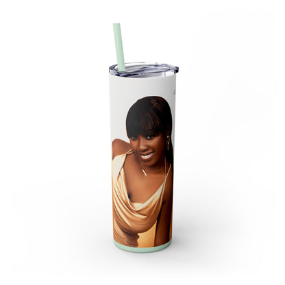 Chic Skinny Tumbler with Straw, 20oz | Stylish Drinkware for Every Occasion, Perfect Gift for Friends, Summer Vibes, Home & Office Decor