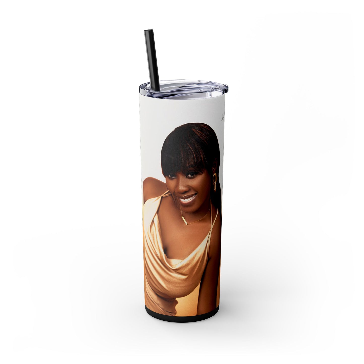 Chic Skinny Tumbler with Straw, 20oz | Stylish Drinkware for Every Occasion, Perfect Gift for Friends, Summer Vibes, Home & Office Decor