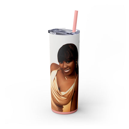 Chic Skinny Tumbler with Straw, 20oz | Stylish Drinkware for Every Occasion, Perfect Gift for Friends, Summer Vibes, Home & Office Decor