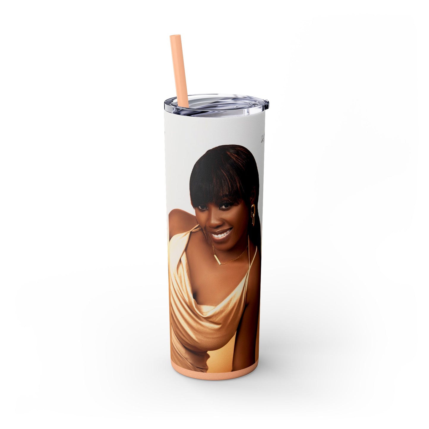 Chic Skinny Tumbler with Straw, 20oz | Stylish Drinkware for Every Occasion, Perfect Gift for Friends, Summer Vibes, Home & Office Decor