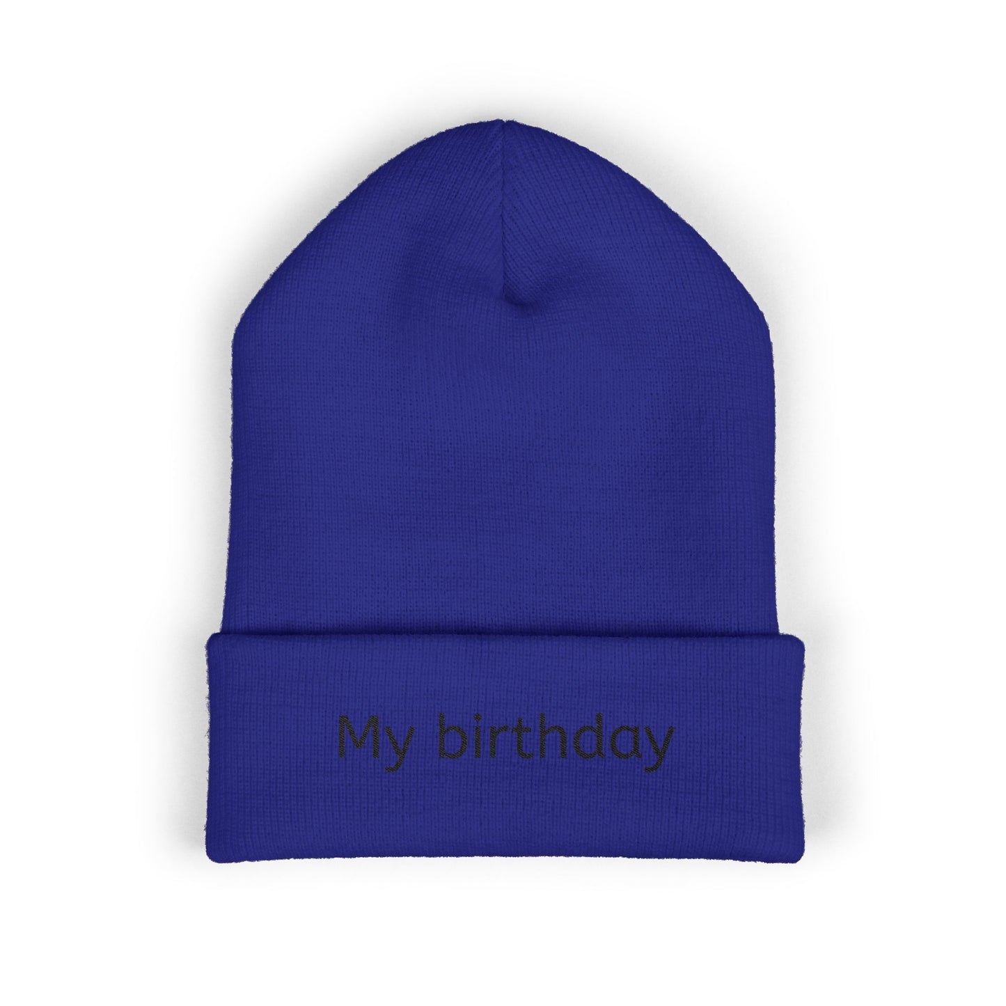 Birthday Embroidered Beanie, Classic Cuffed Hat, Personalized Winter Hat, Gift for Him/Her, Cozy Accessory for Celebrations