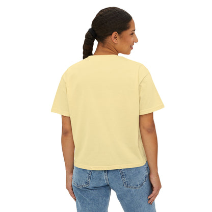 Cute Alien Graphic Women's Boxy Tee, Casual T-Shirt for Fun Vibes
