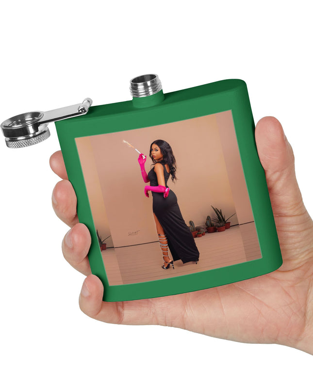 Chic Stainless Steel Flask, 6oz | Stylish Drinkware, Perfect for Parties, Gifts, Weddings, Hip Flasks, Travel