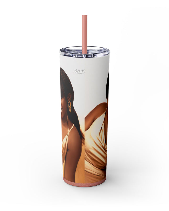 Chic Skinny Tumbler with Straw, 20oz | Stylish Drinkware for Every Occasion, Perfect Gift for Friends, Summer Vibes, Home & Office Decor