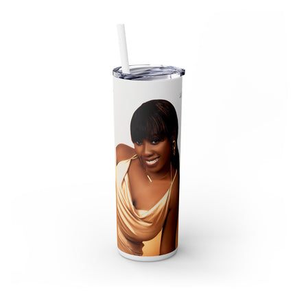 Chic Skinny Tumbler with Straw, 20oz | Stylish Drinkware for Every Occasion, Perfect Gift for Friends, Summer Vibes, Home & Office Decor
