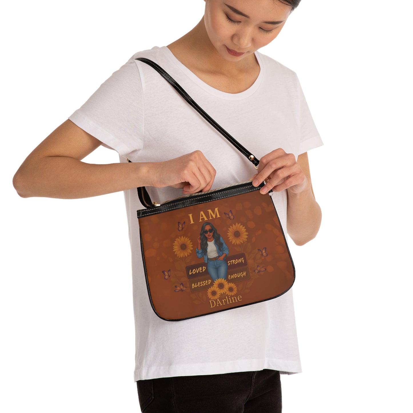 Empowering Small Shoulder Bag, Inspirational Tote, Gifts for Her, Minimalist Purse, Everyday Carry, Fashion Accessory