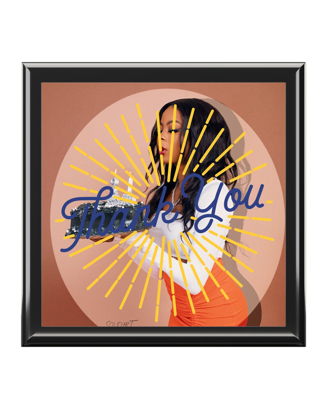 Stylish Jewelry Box with 'Thank You' Design, Personalized Gift for Her, Keepsake Storage, Ideal for Birthdays, Anniversaries, or Weddings