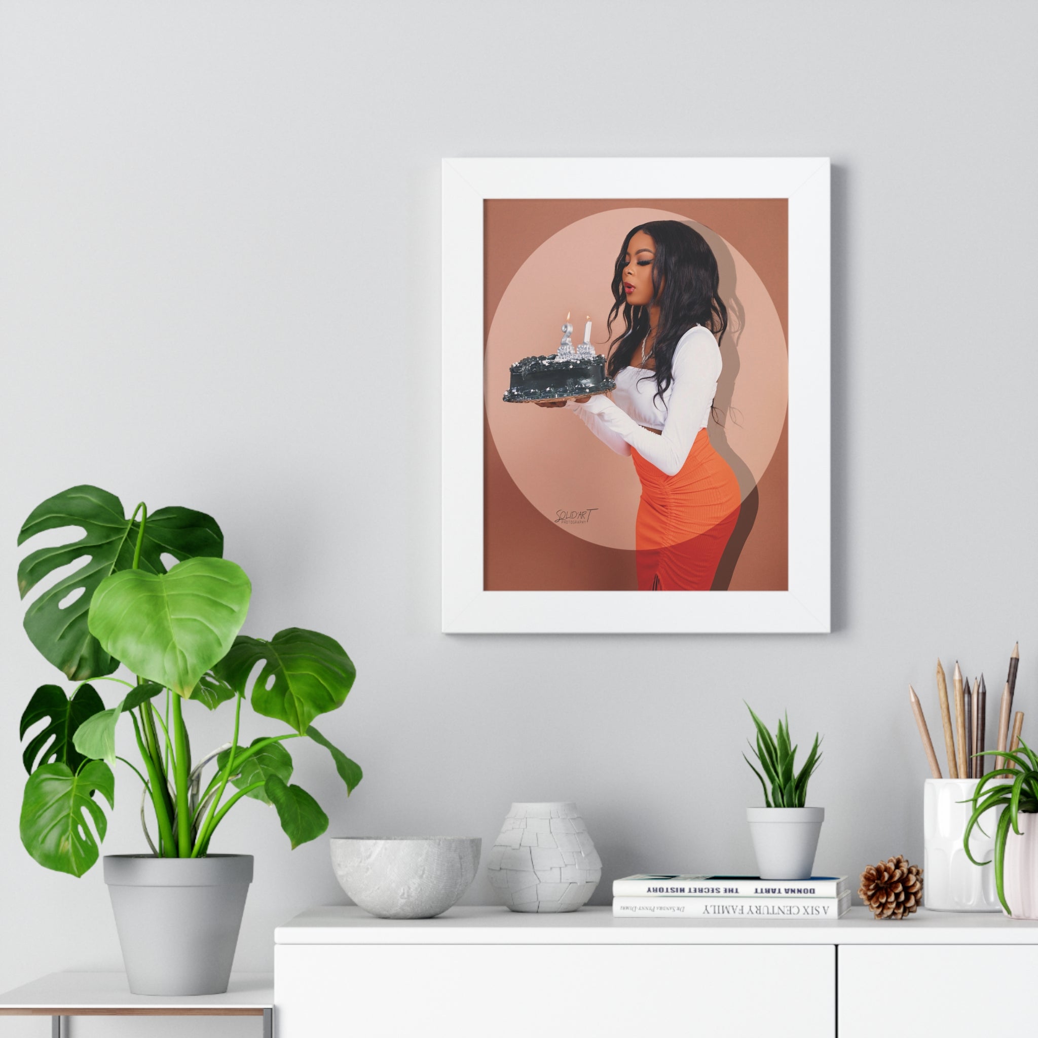 Chic Framed Vertical Poster, Home Decor, Wall Art, Modern Elegance, Birthday Gift, Stylish Artwork