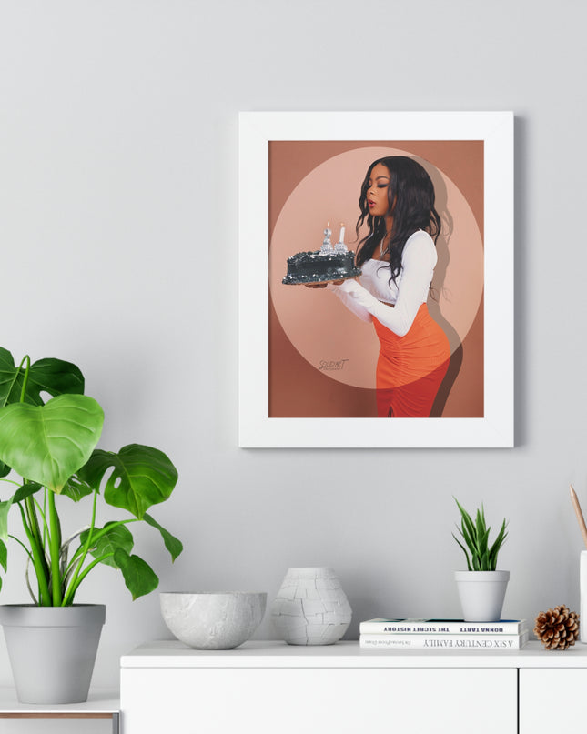 Chic Framed Vertical Poster, Home Decor, Wall Art, Modern Elegance, Birthday Gift, Stylish Artwork